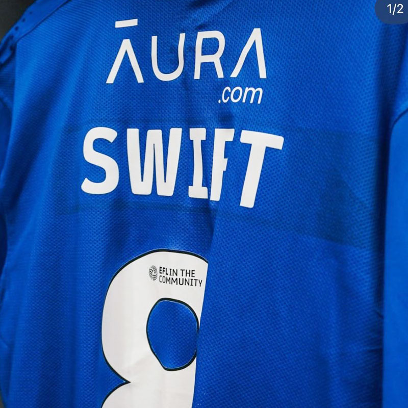 Aura - Pompey's New Sponsor Football Shirt