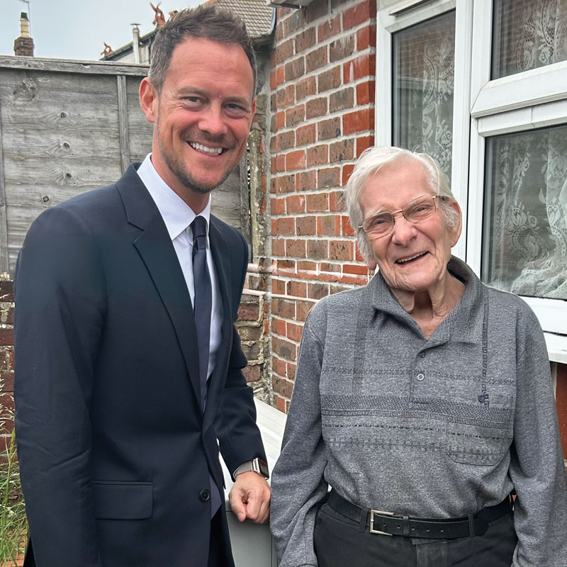 Stephen Morgan, MP for Portsmouth South, with Malcolm