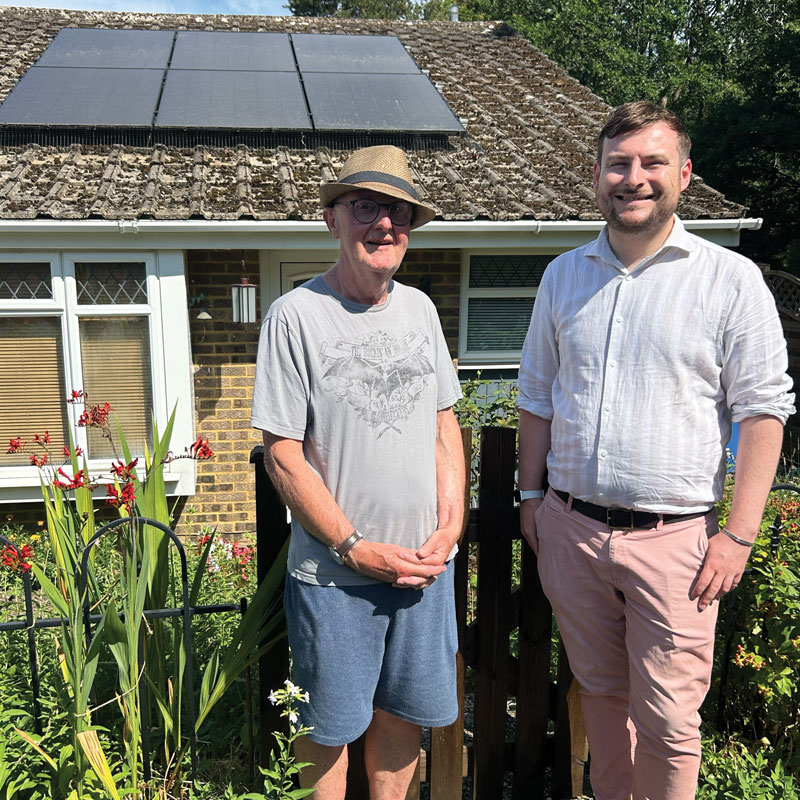Bracknell MP, Peter Swallow, with Aura Retrofit